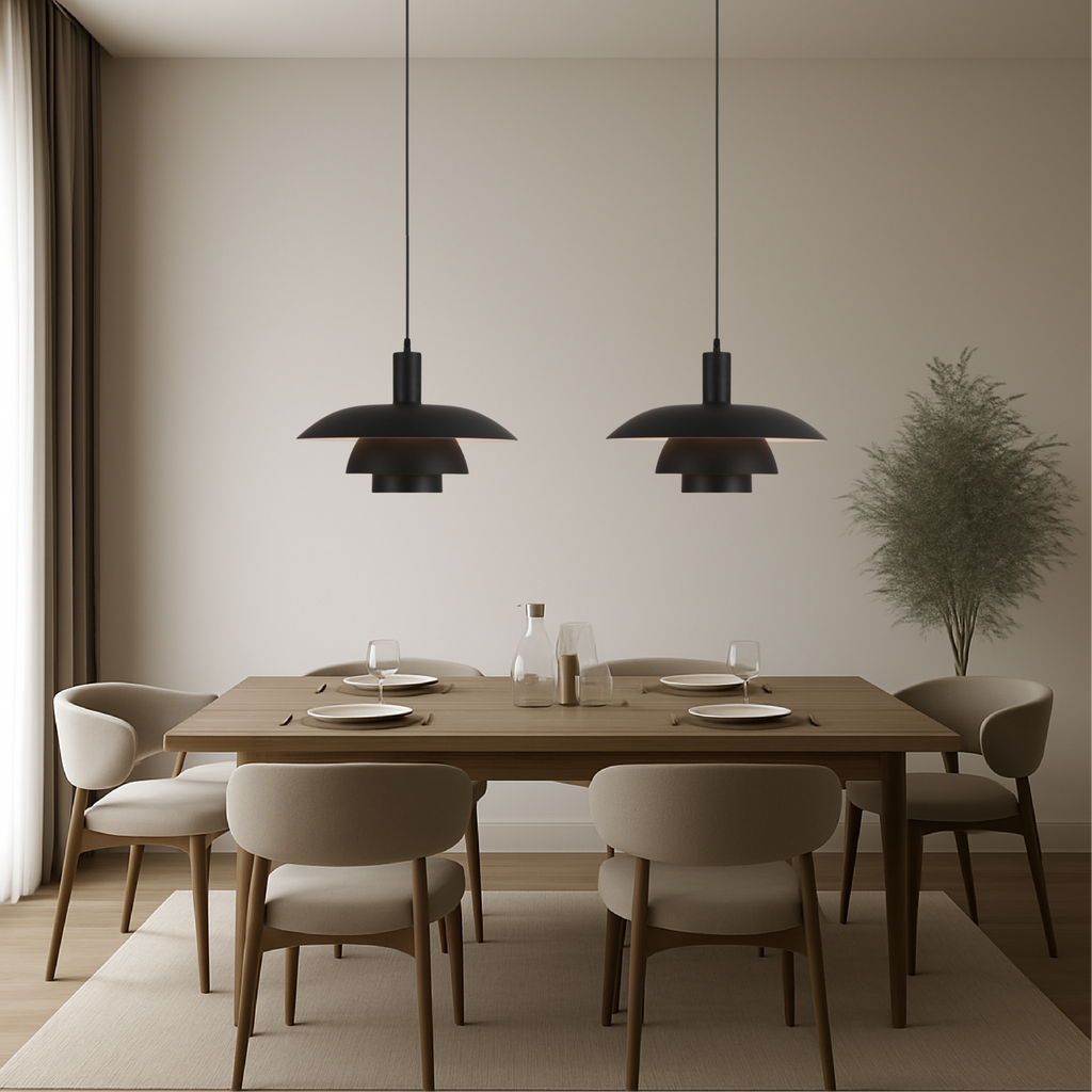 Lampada a sospensione LED dimmerabile scandinava, ecologica, per isola cucina, interni moderni