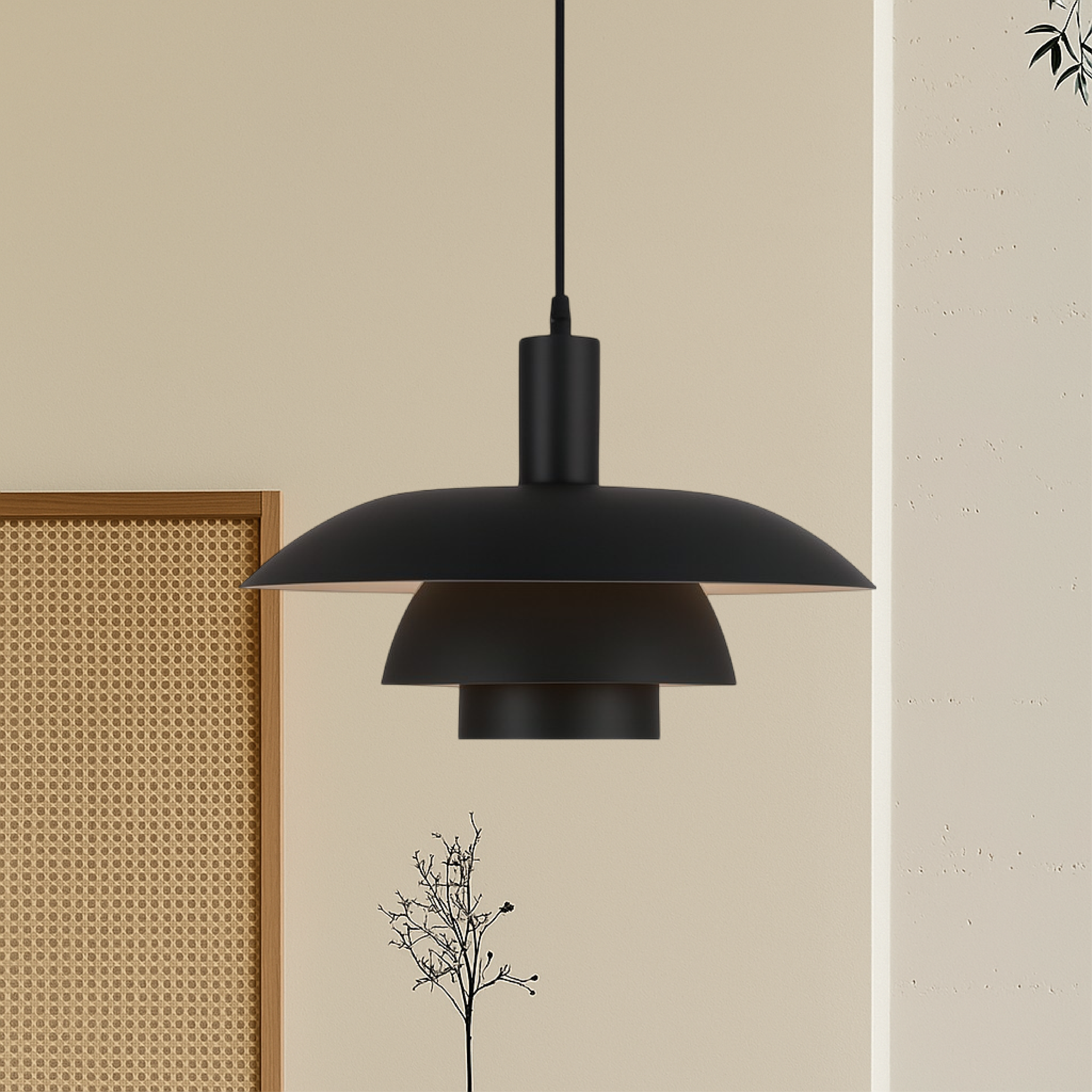 Lampada a sospensione LED dimmerabile scandinava, ecologica, per isola cucina, interni moderni