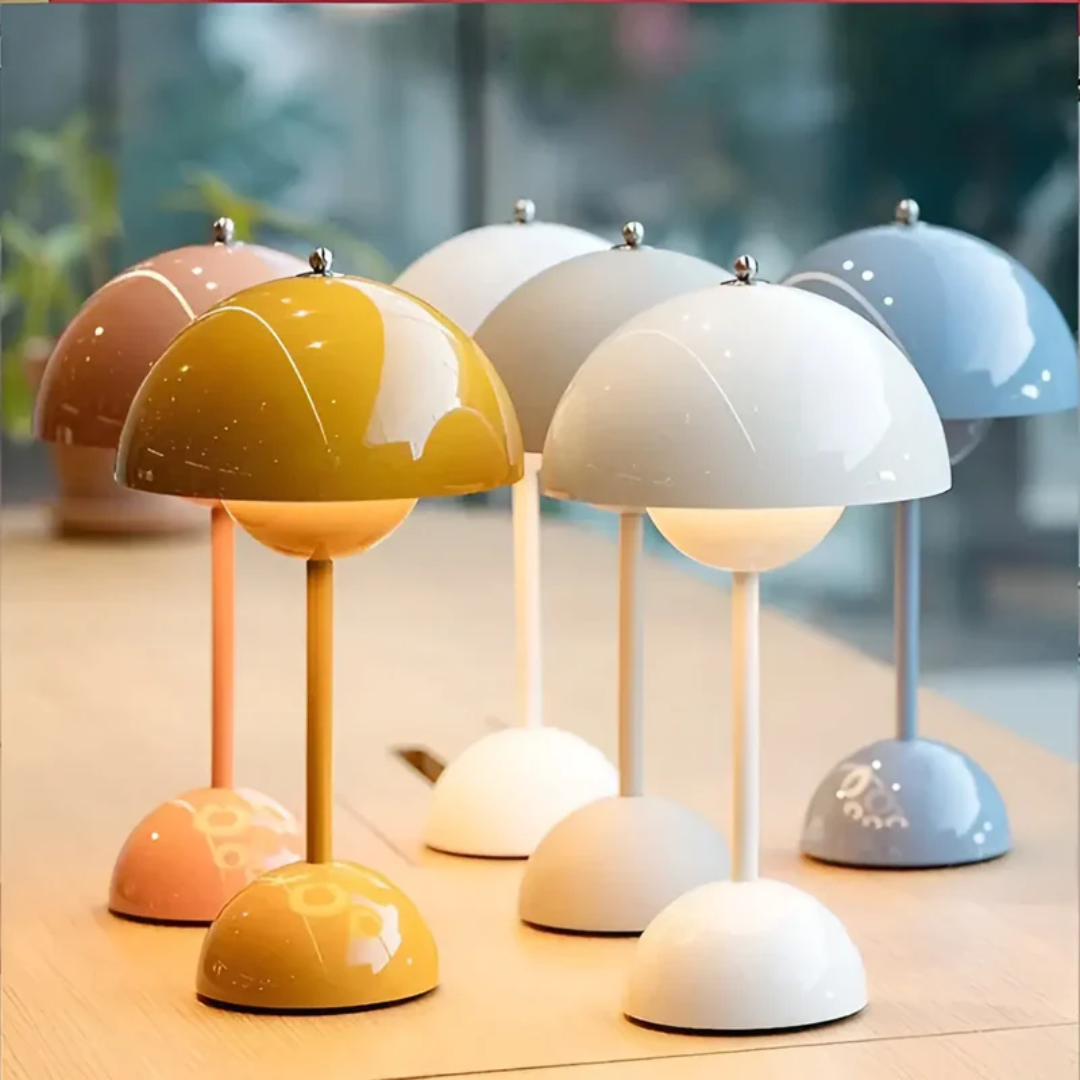 Nordische Tischlampe mit kabelloser Steuerung und dimmbarer Helligkeit