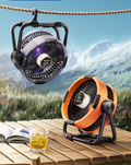 TrailWave Six-In-One Portable Rechargeable Outdoor Camping Fan With Remote LED Light