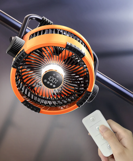TrailWave Six-In-One Portable Rechargeable Outdoor Camping Fan With Remote LED Light