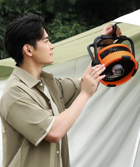 TrailWave Six-In-One Portable Rechargeable Outdoor Camping Fan With Remote LED Light