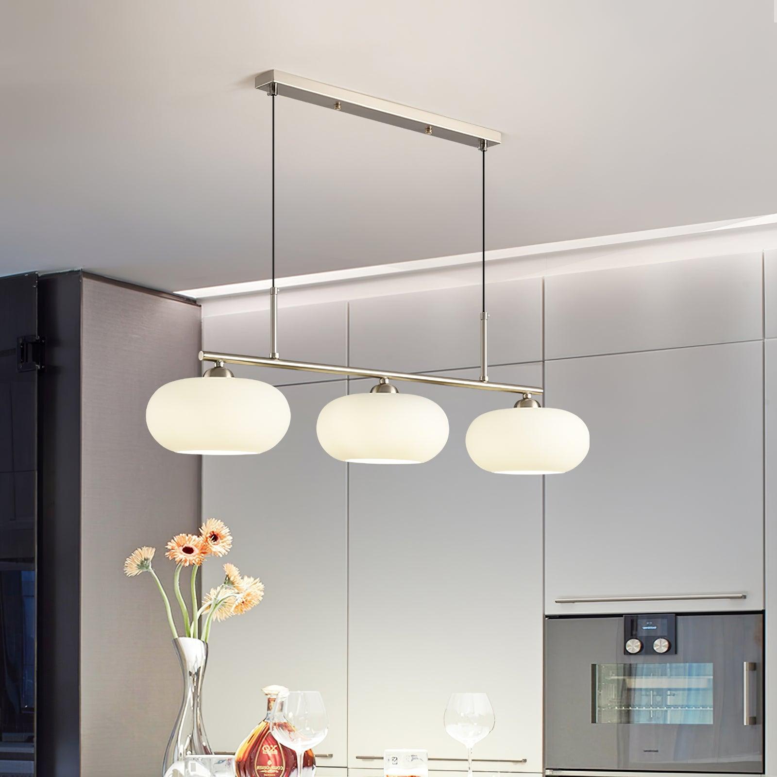 Lámpara colgante de techo contemporánea con 3 luces y globos de vidrio | Ormexis