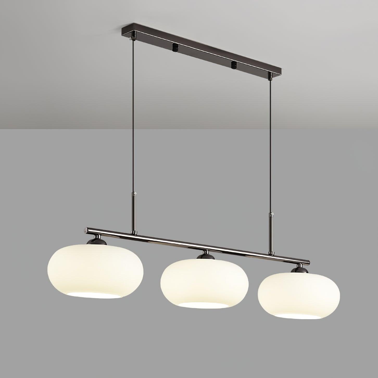Lámpara colgante de techo contemporánea con 3 luces y globos de vidrio | Ormexis