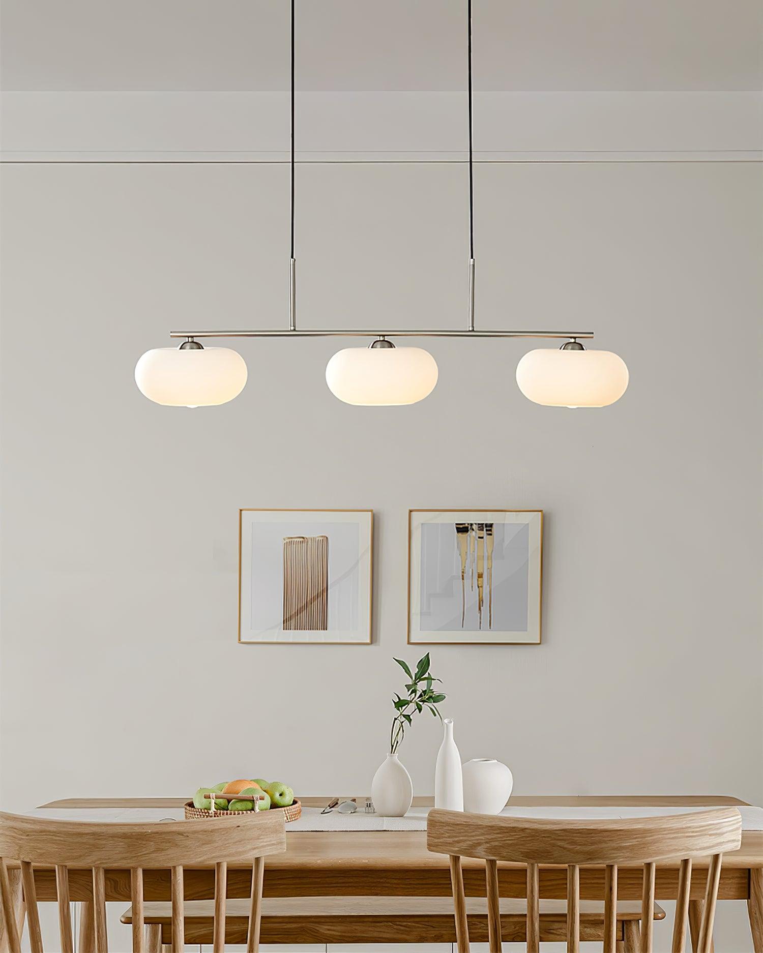 Lámpara colgante de techo contemporánea con 3 luces y globos de vidrio | Ormexis