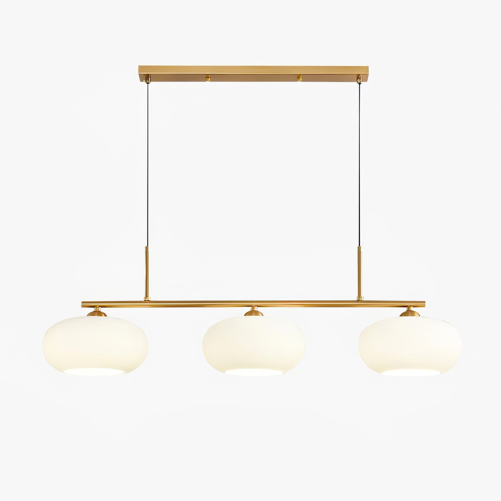 Lámpara colgante de techo contemporánea con 3 luces y globos de vidrio | Ormexis