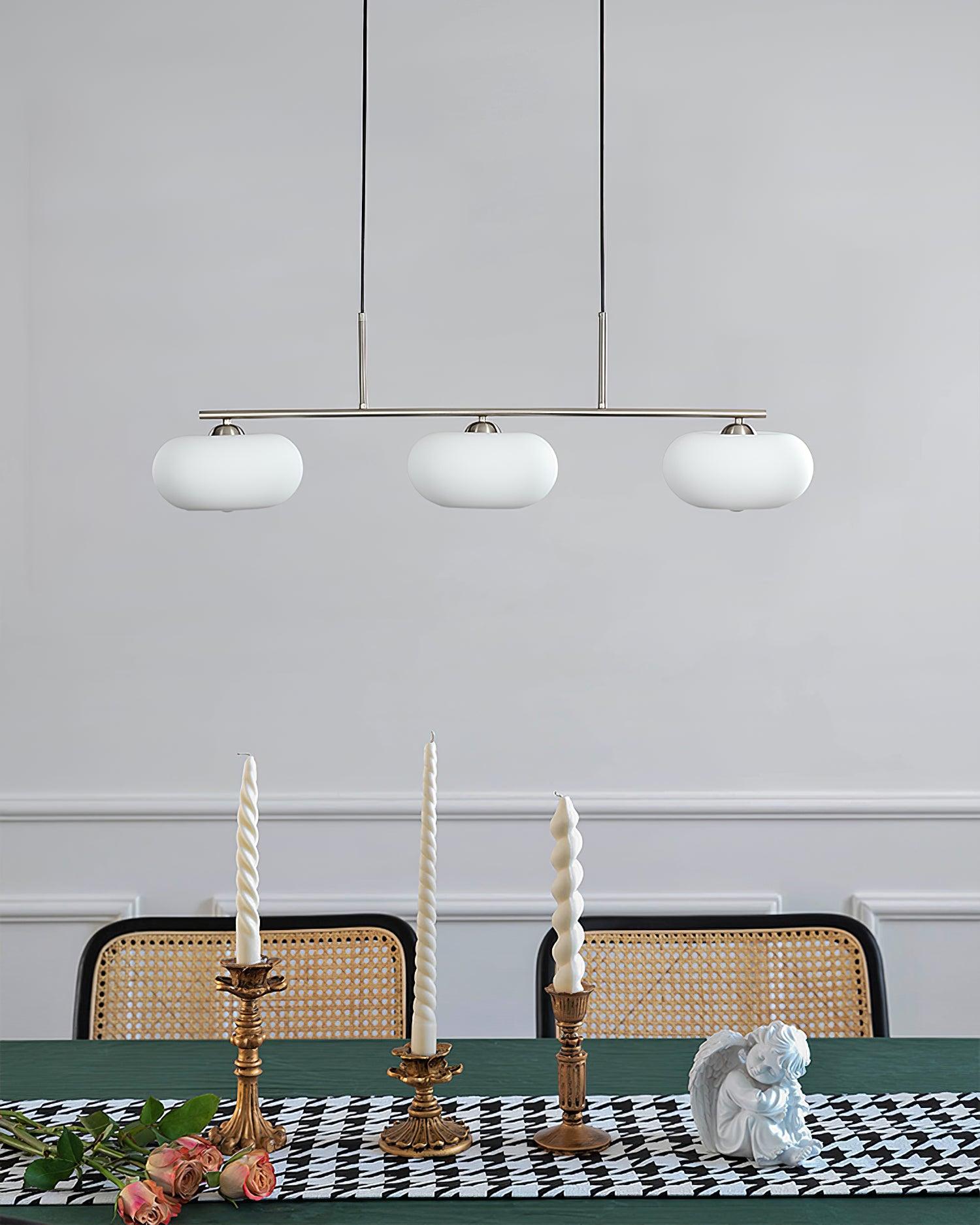 Lámpara colgante de techo contemporánea con 3 luces y globos de vidrio | Ormexis