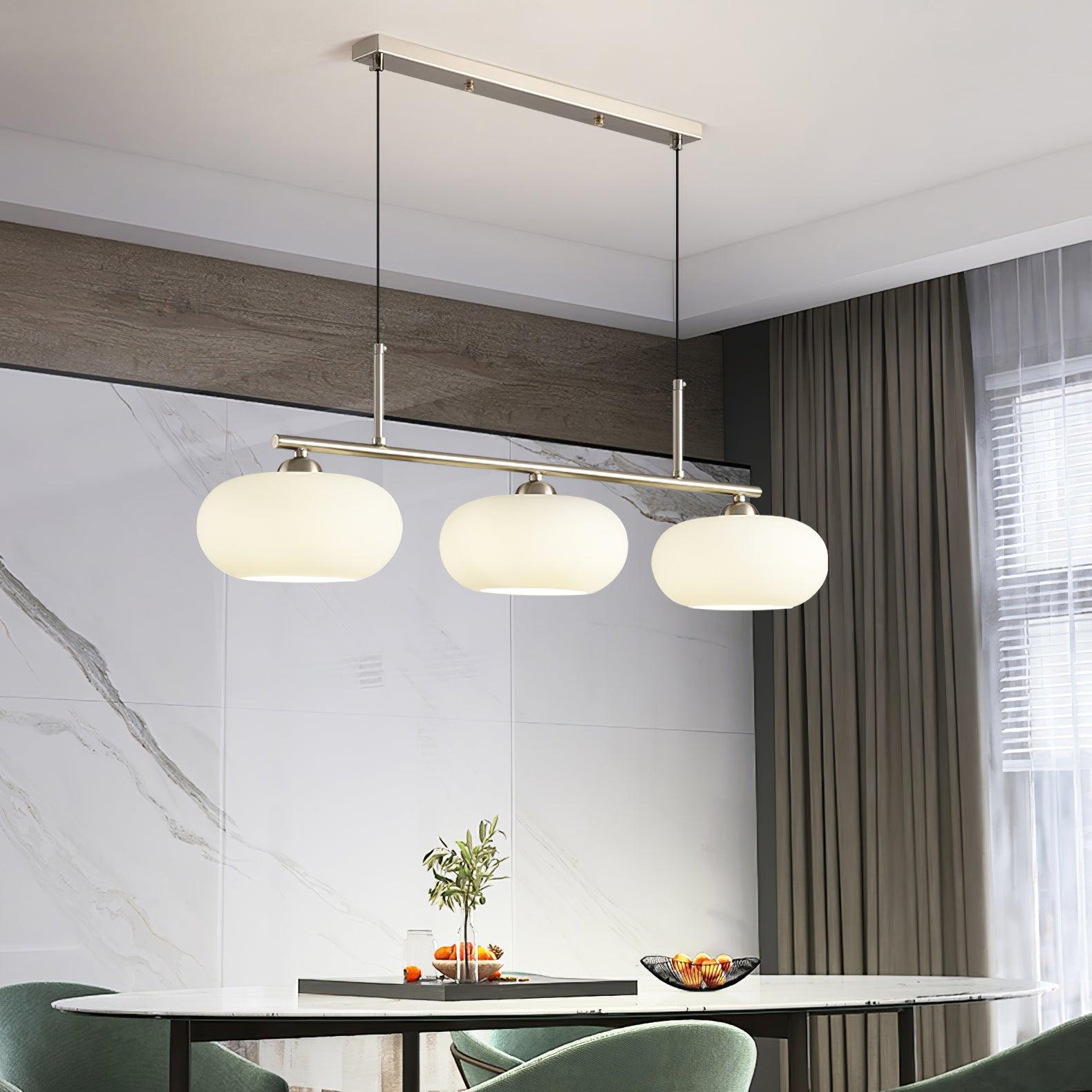 Lámpara colgante de techo contemporánea con 3 luces y globos de vidrio | Ormexis