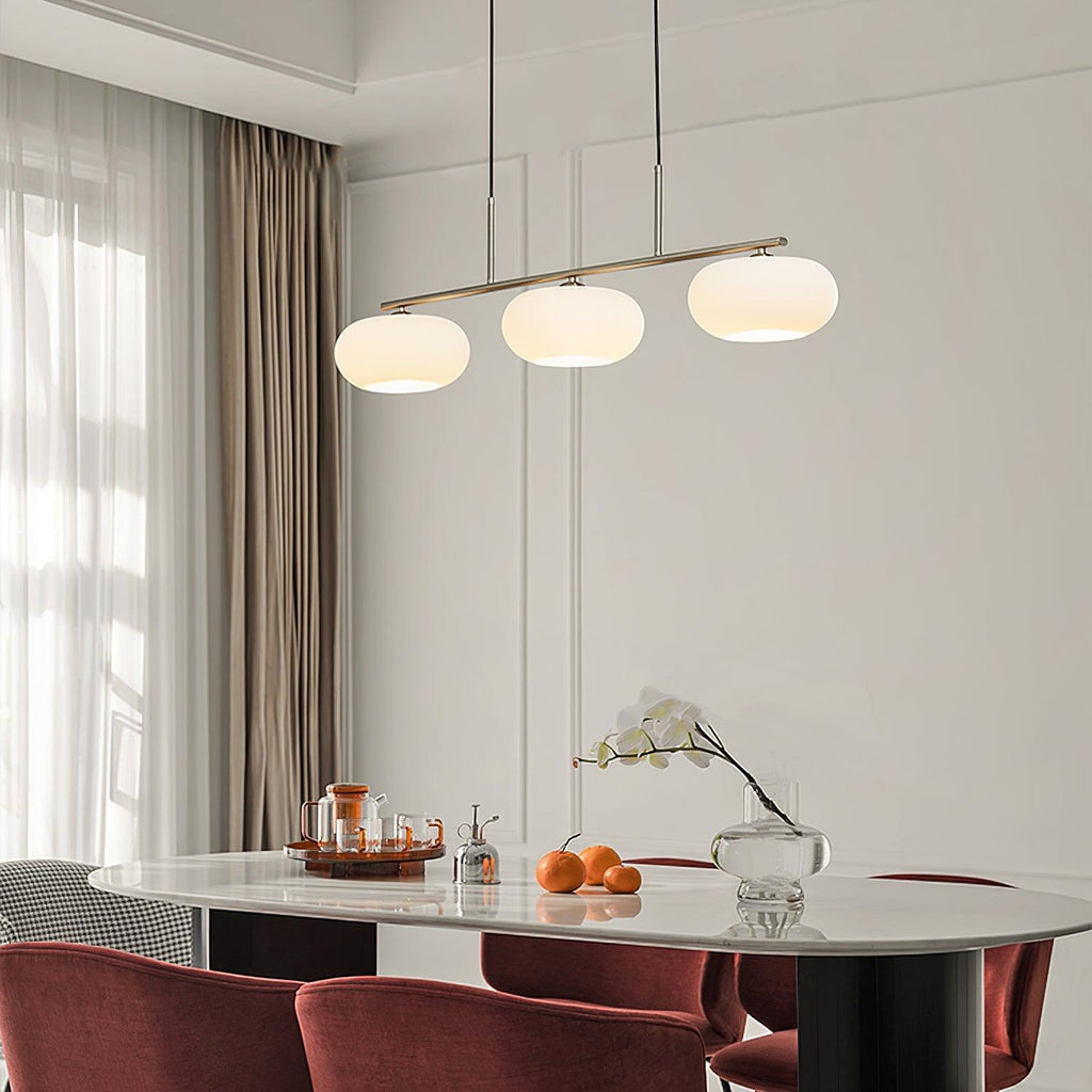Lámpara colgante de techo contemporánea con 3 luces y globos de vidrio | Ormexis