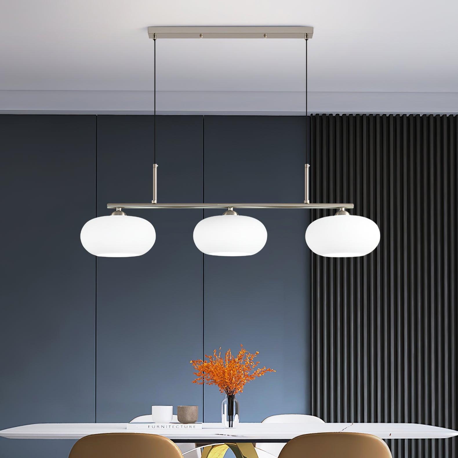 Lámpara colgante de techo contemporánea con 3 luces y globos de vidrio | Ormexis