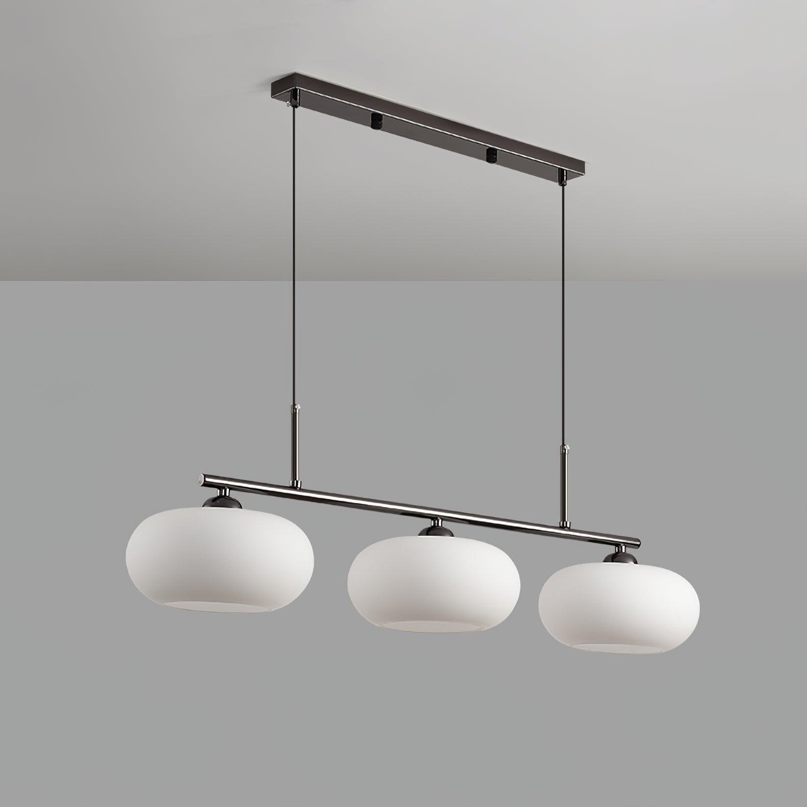 Lámpara colgante de techo contemporánea con 3 luces y globos de vidrio | Ormexis