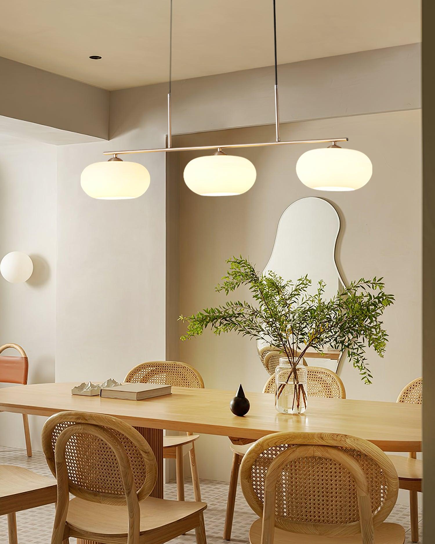 Lámpara colgante de techo contemporánea con 3 luces y globos de vidrio | Ormexis