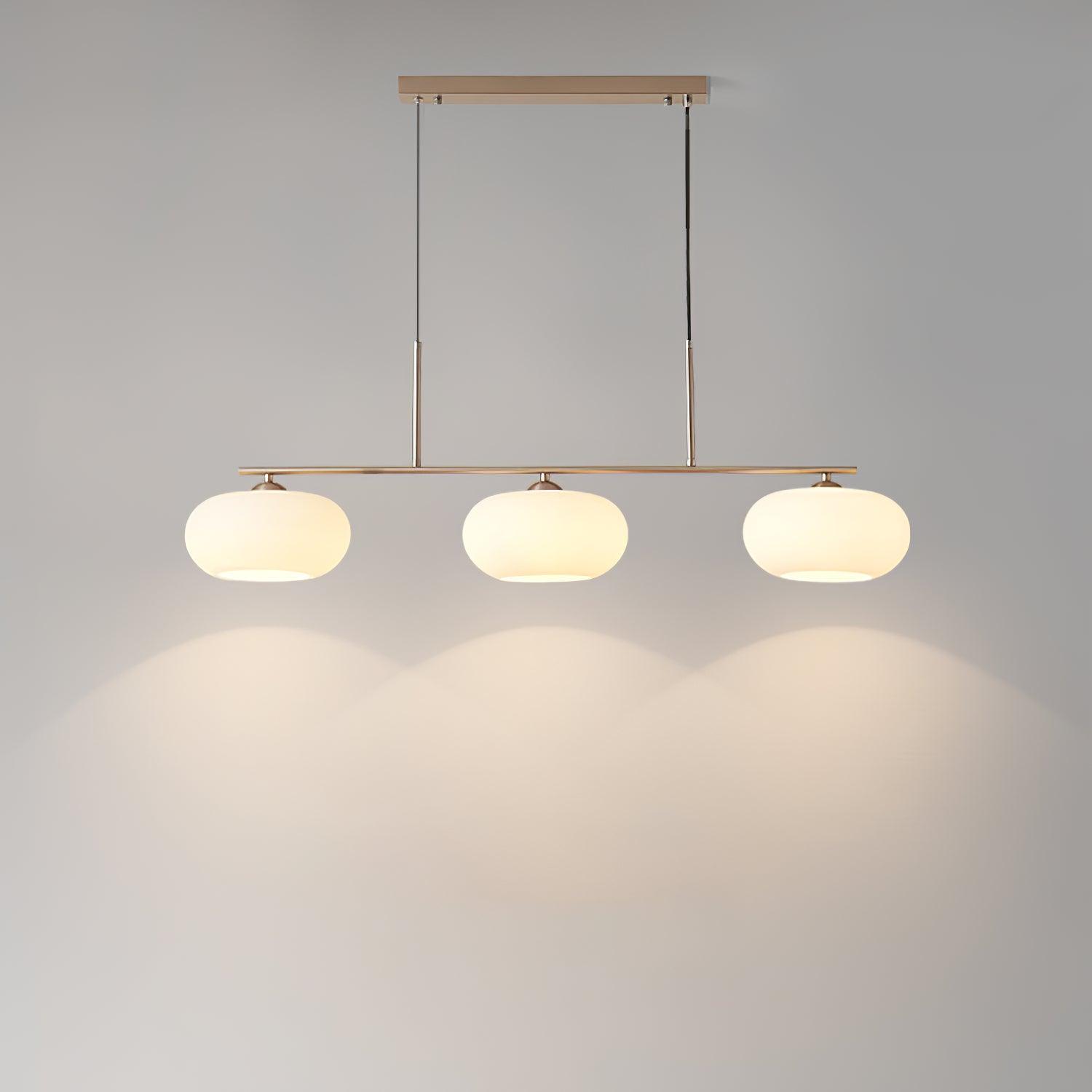 Lámpara colgante de techo contemporánea con 3 luces y globos de vidrio | Ormexis