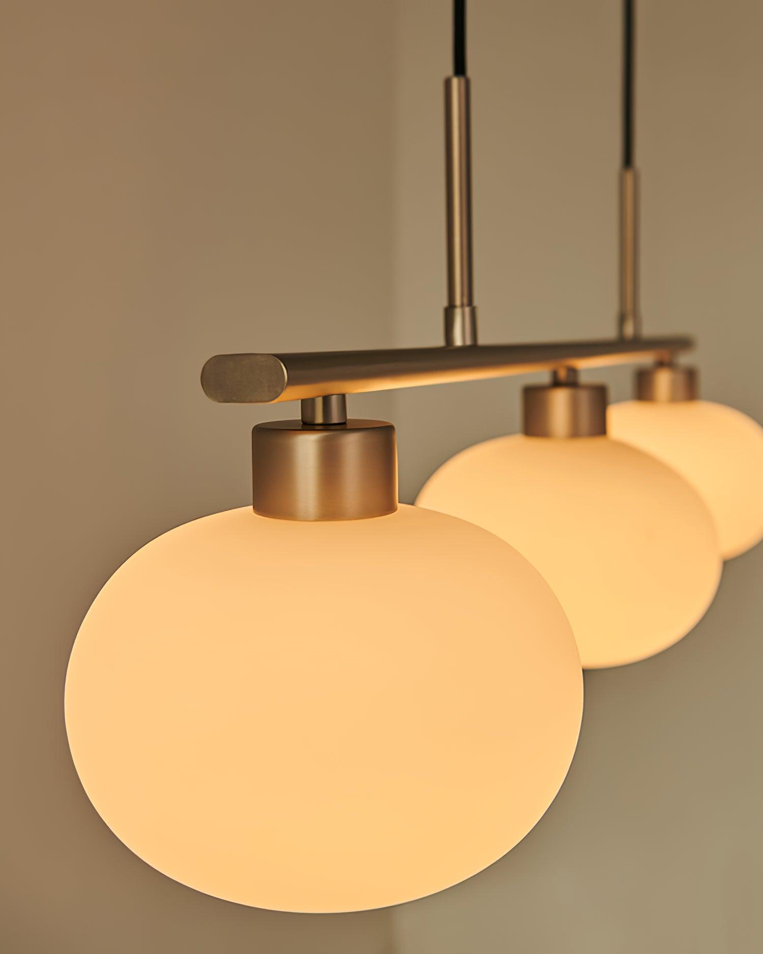 Lámpara colgante de techo contemporánea con 3 luces y globos de vidrio | Ormexis