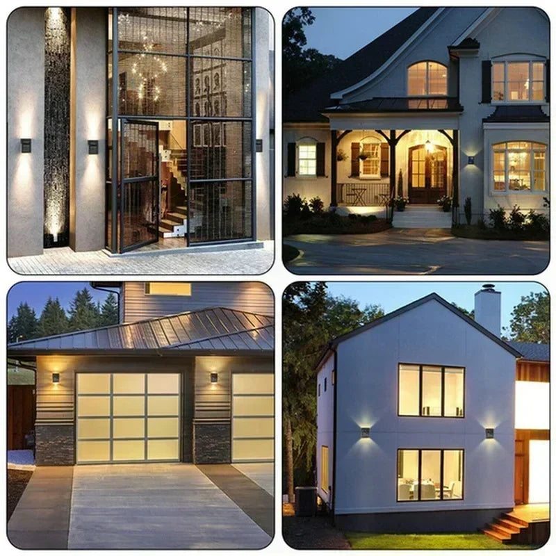 Lampă solară contemporană de perete, rezistentă la apă | Ormexis