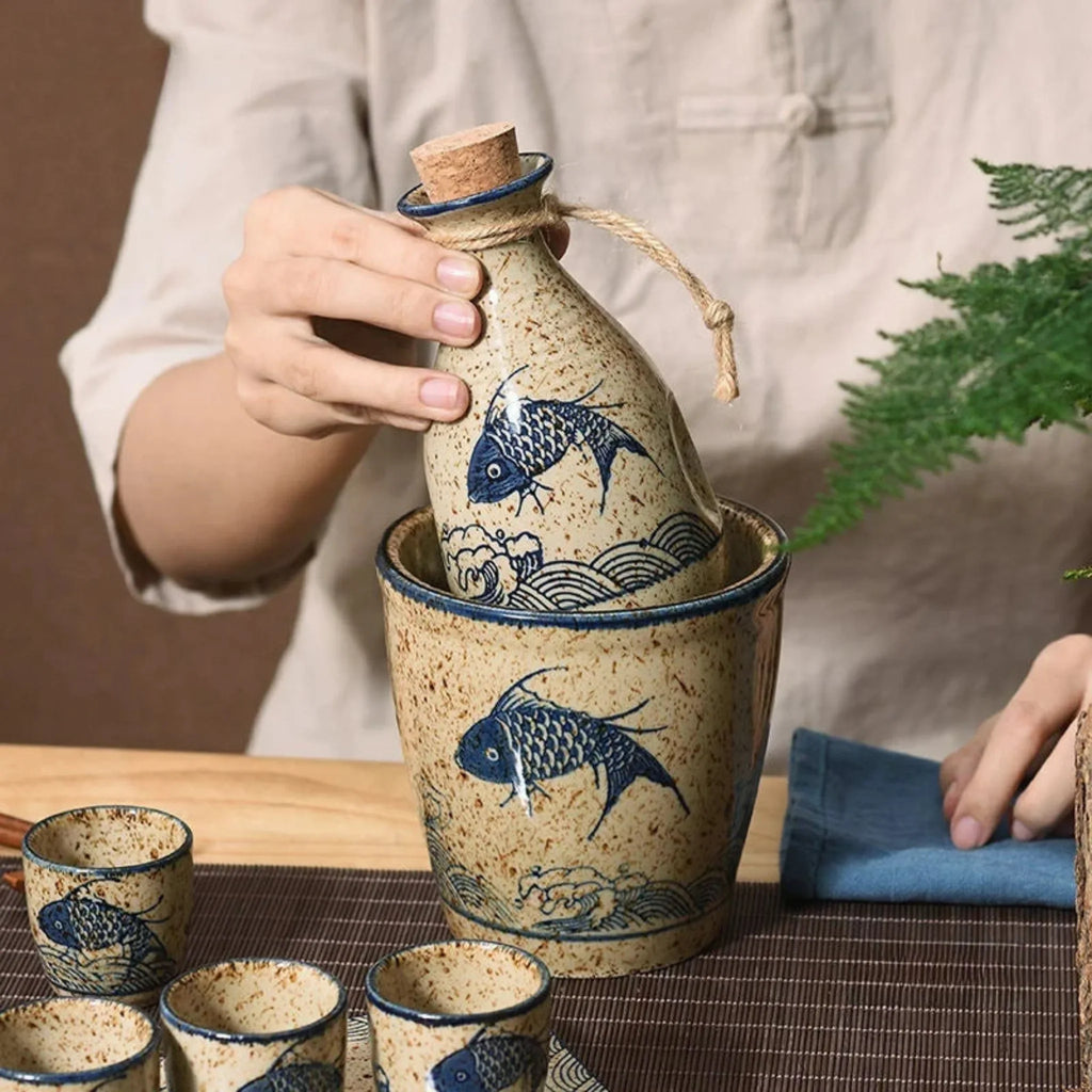 Koi Ceramic Sake Set | Ormexis
