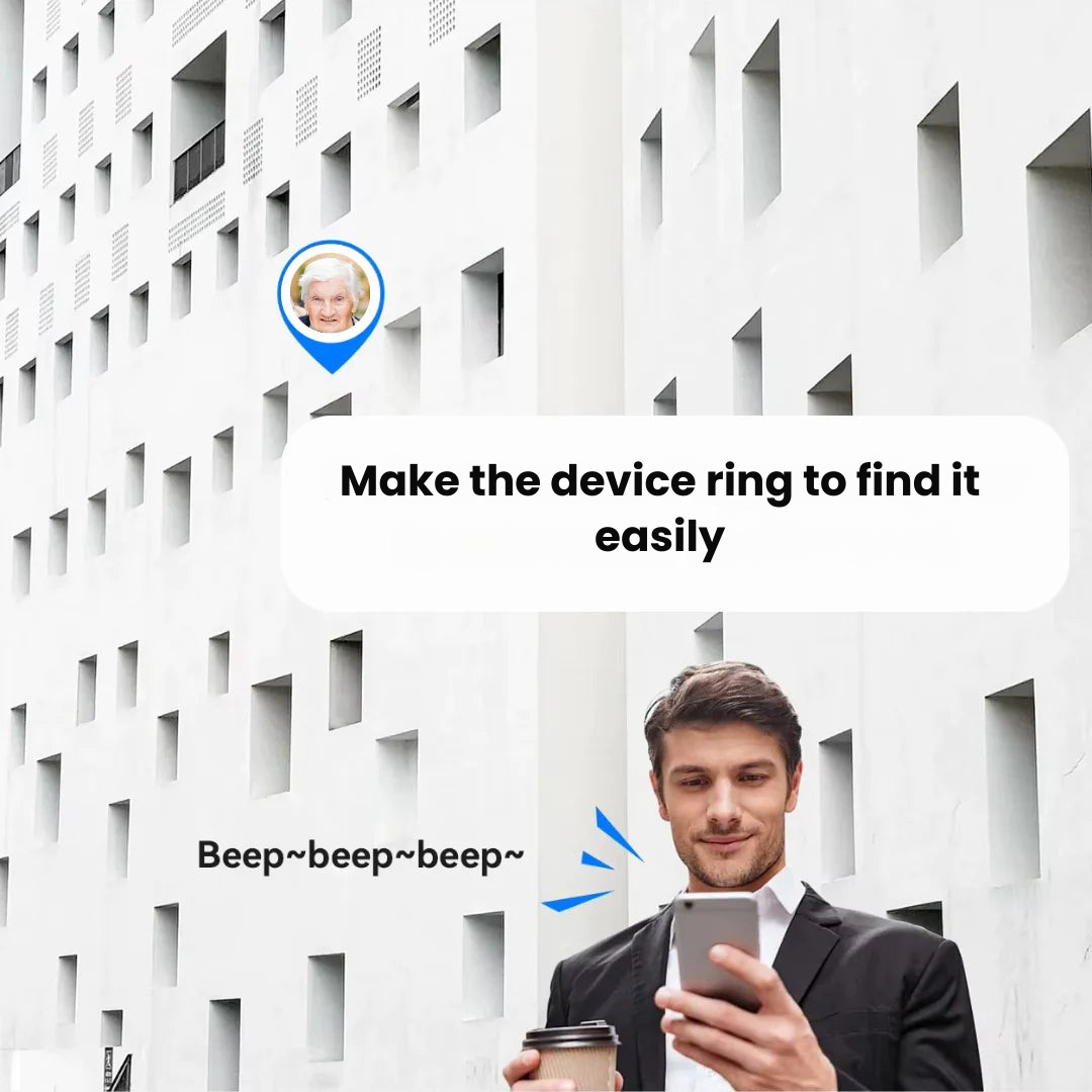 Localizzatore GPS SecureTrack per anziani con design impermeabile e aggiornamenti in tempo reale