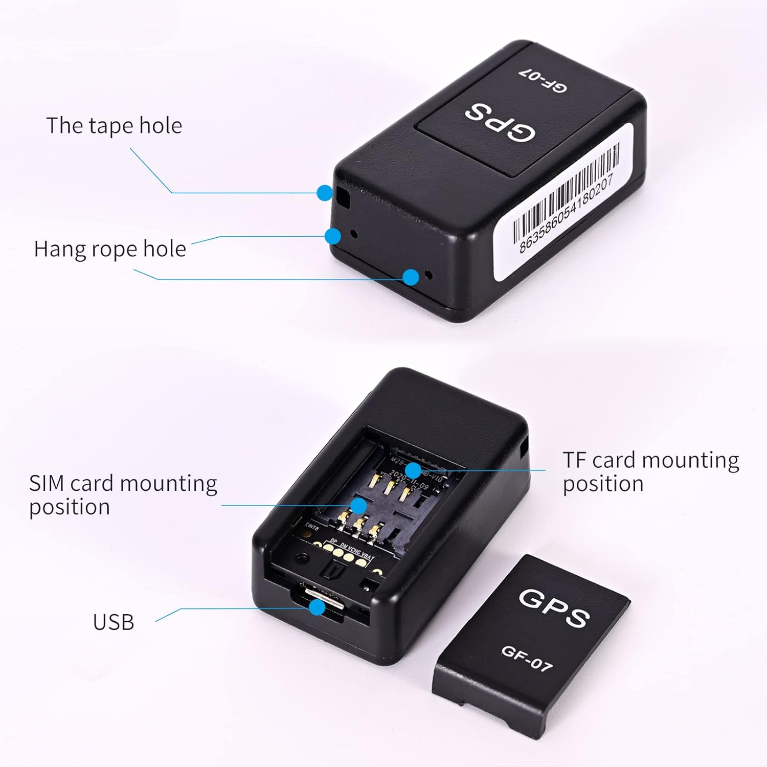 SecureTrack kompakt GPS-tracker til biler med magnetisk beslag til overvågning i realtid