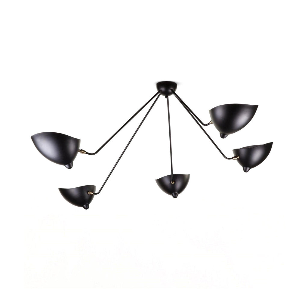 Moderne justerbar loftslampe i metal med flere arme | Ormexis