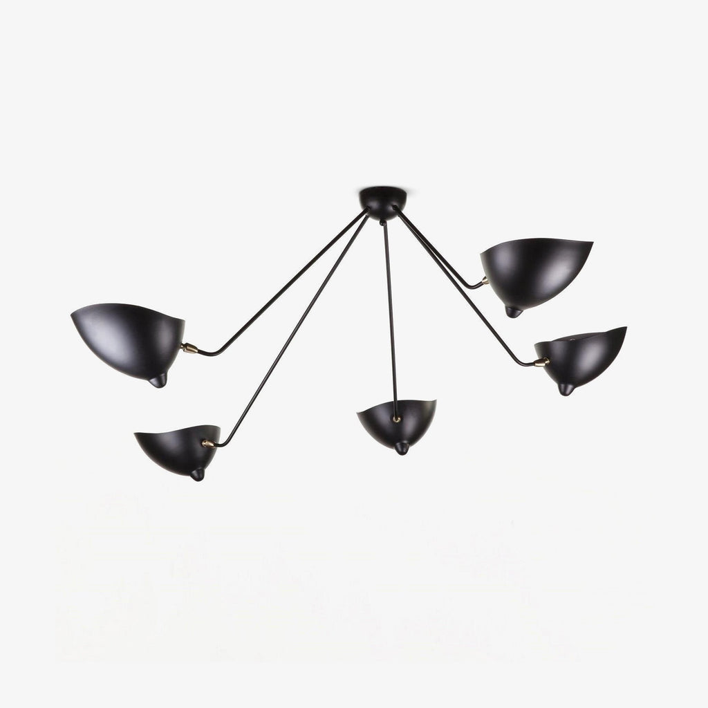 Moderne justerbar loftslampe i metal med flere arme | Ormexis