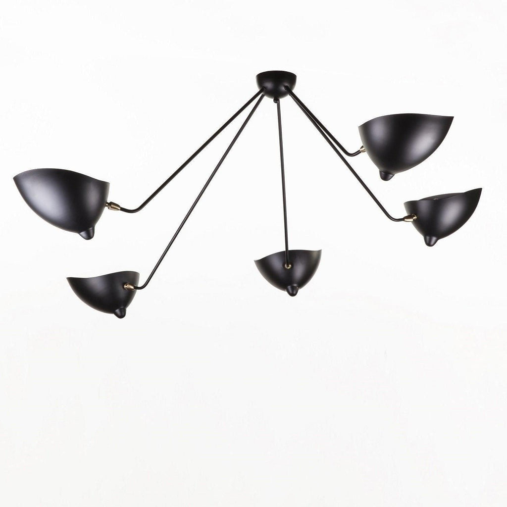 Moderne justerbar loftslampe i metal med flere arme | Ormexis