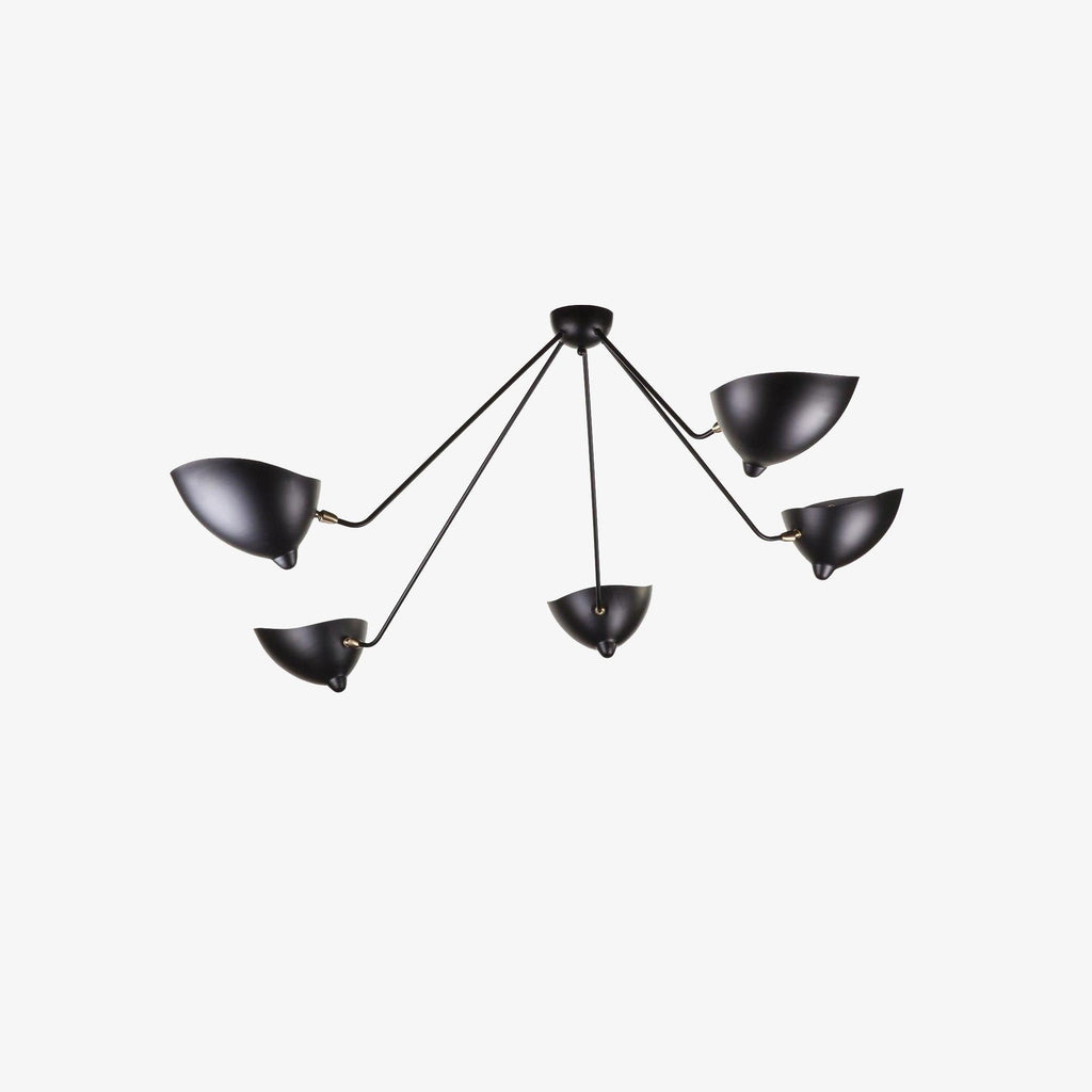 Moderne justerbar loftslampe i metal med flere arme | Ormexis