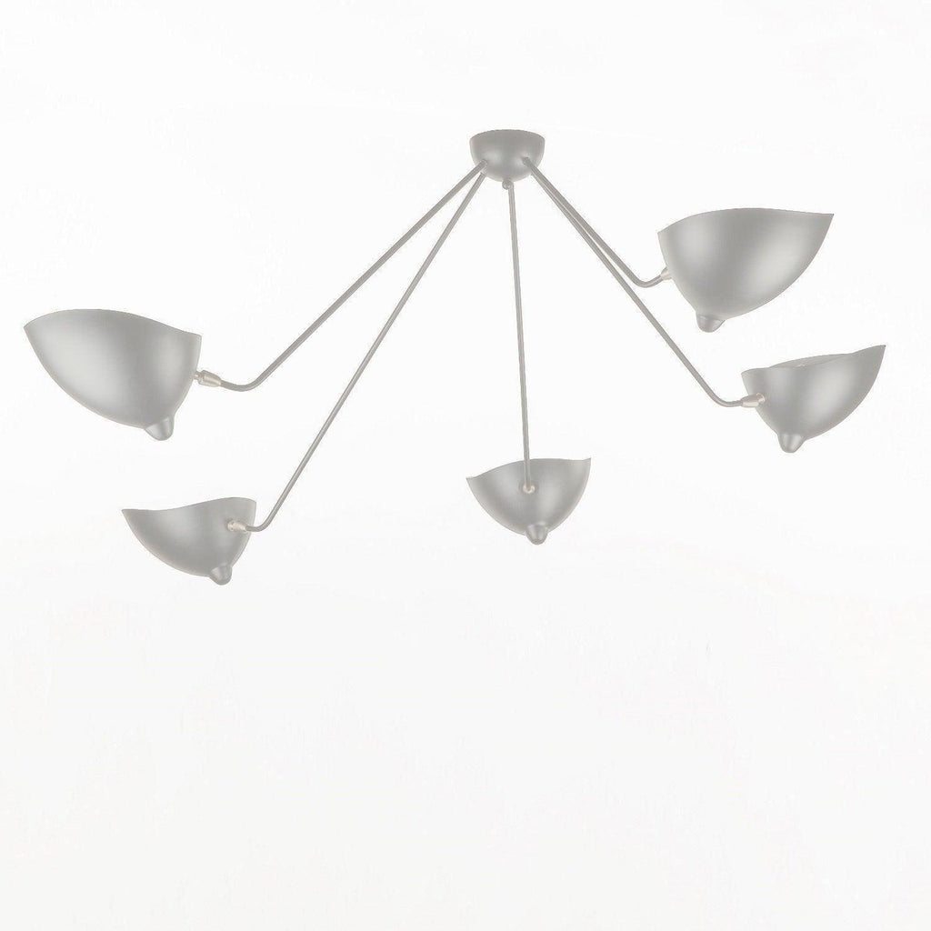 Moderne justerbar loftslampe i metal med flere arme | Ormexis