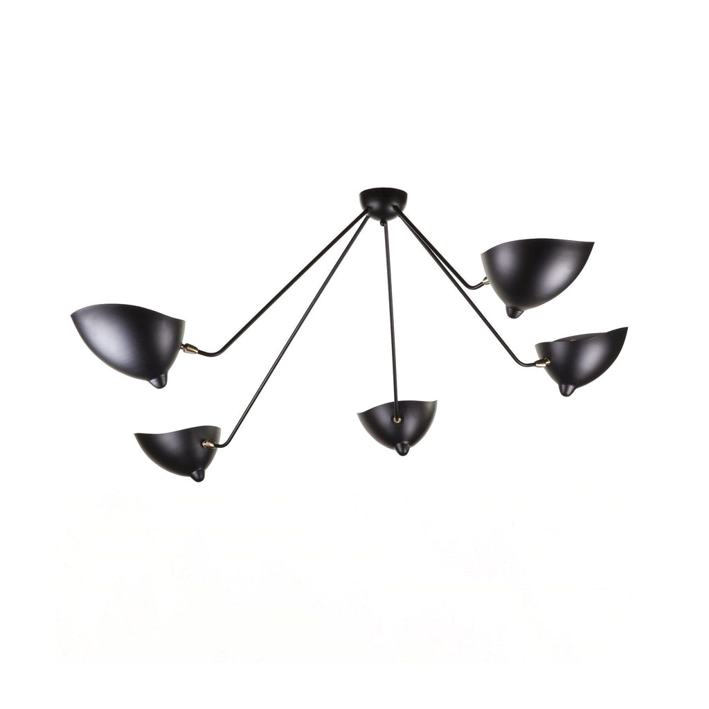 Moderne justerbar loftslampe i metal med flere arme | Ormexis