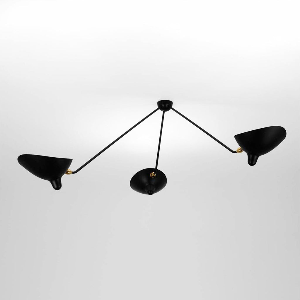 Moderne justerbar loftslampe i metal med flere arme | Ormexis