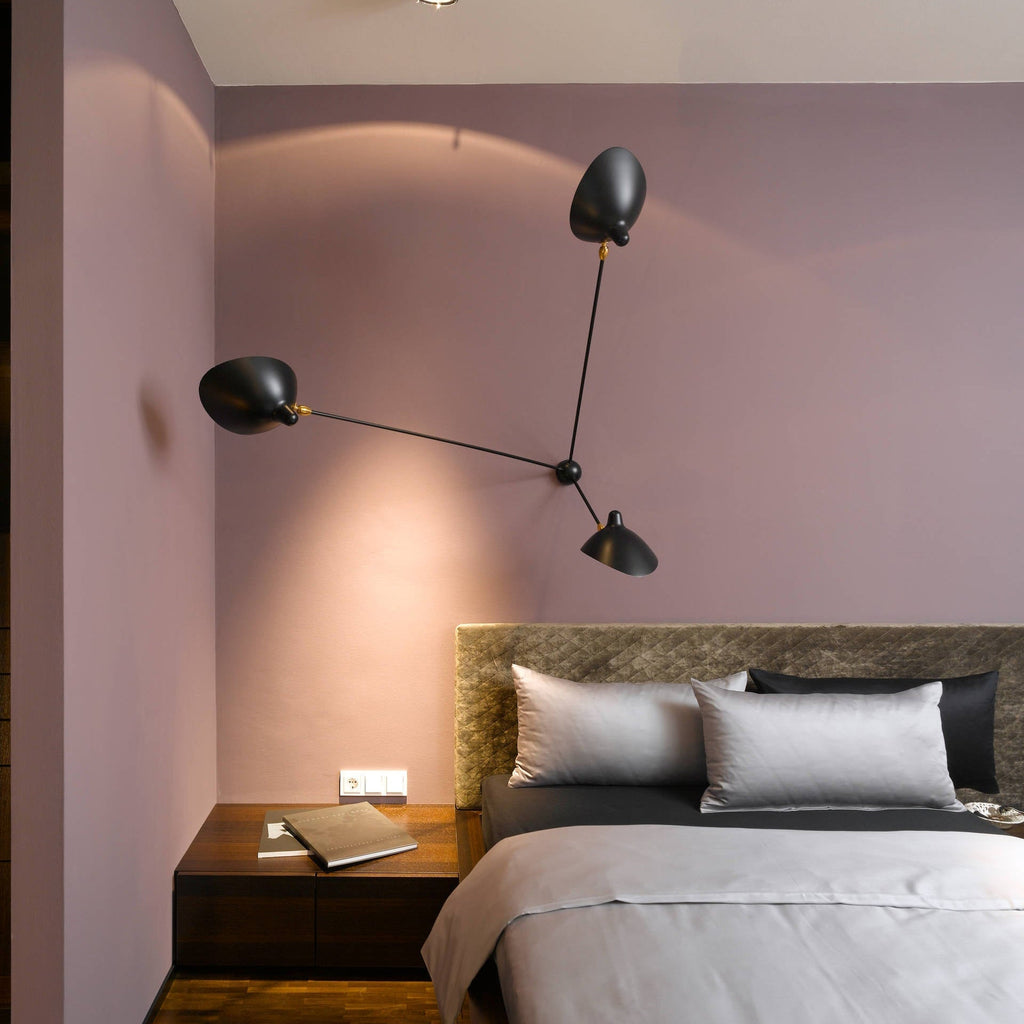 Moderne justerbar loftslampe i metal med flere arme | Ormexis