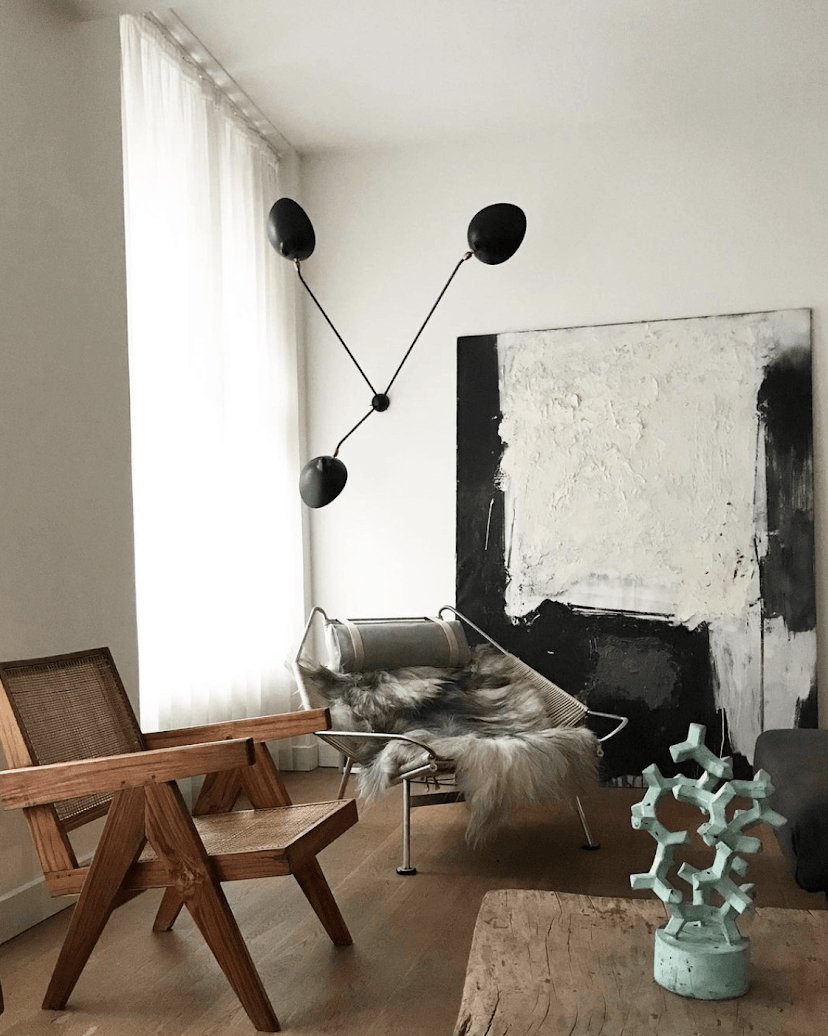 Moderne justerbar loftslampe i metal med flere arme | Ormexis