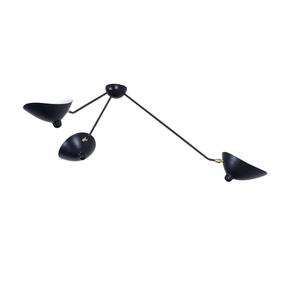 Moderne justerbar loftslampe i metal med flere arme | Ormexis