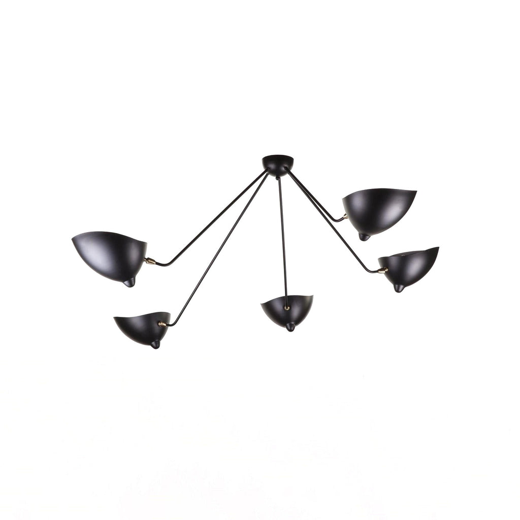 Moderne justerbar loftslampe i metal med flere arme | Ormexis