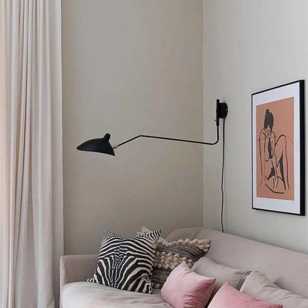 Verstelbare metalen wandlamp met lange arm en draaibare kap | Ormexis