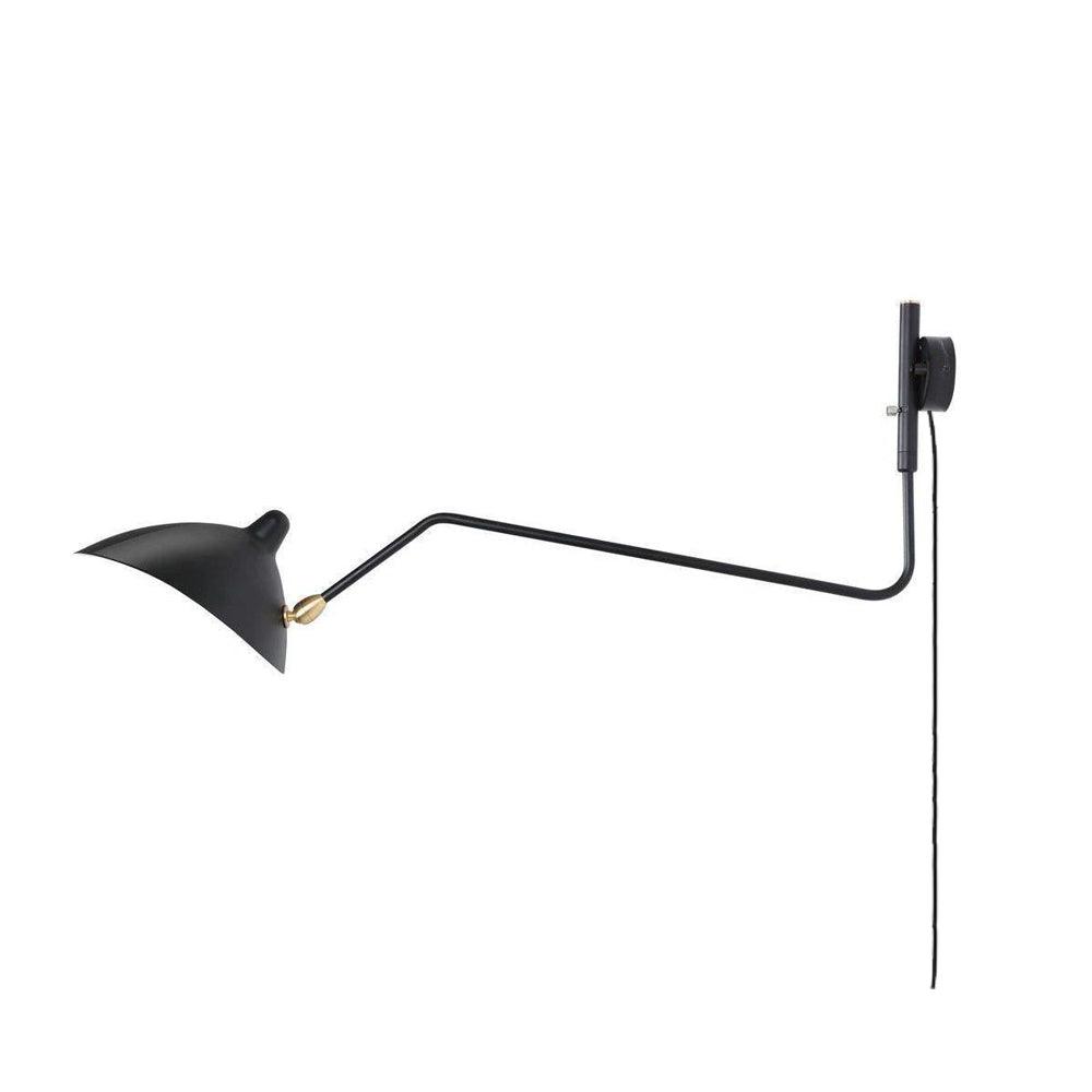 Verstelbare metalen wandlamp met lange arm en draaibare kap | Ormexis