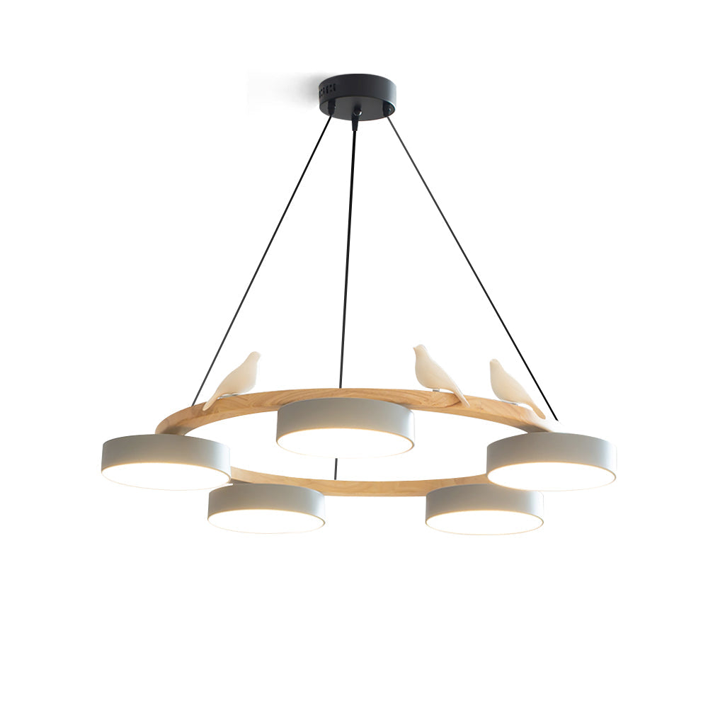 Lustre moderne rond élégant en or SiennaBird pour salle à manger