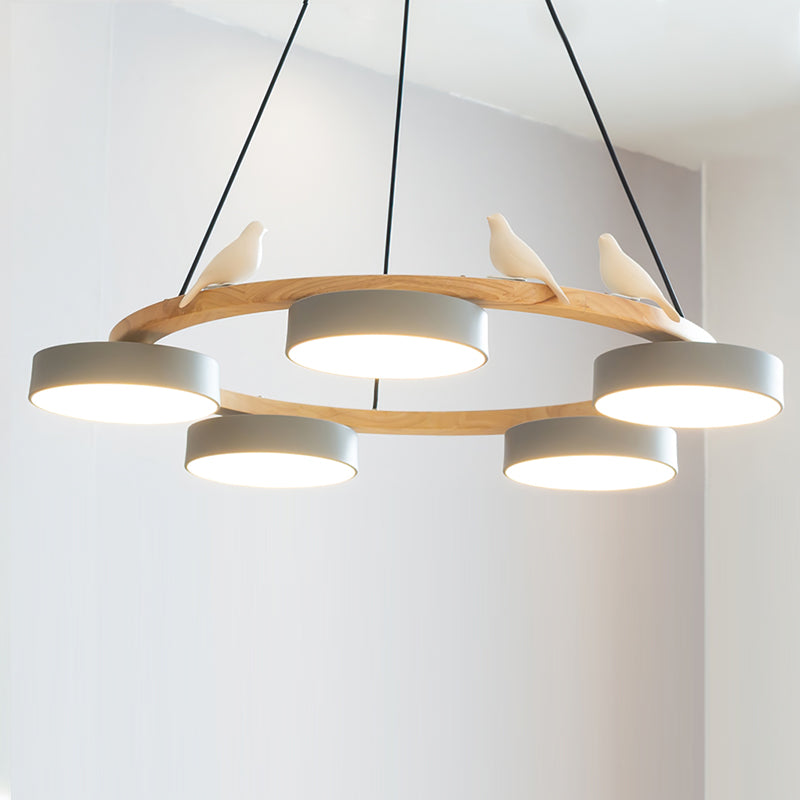 Lustre moderne rond élégant en or SiennaBird pour salle à manger