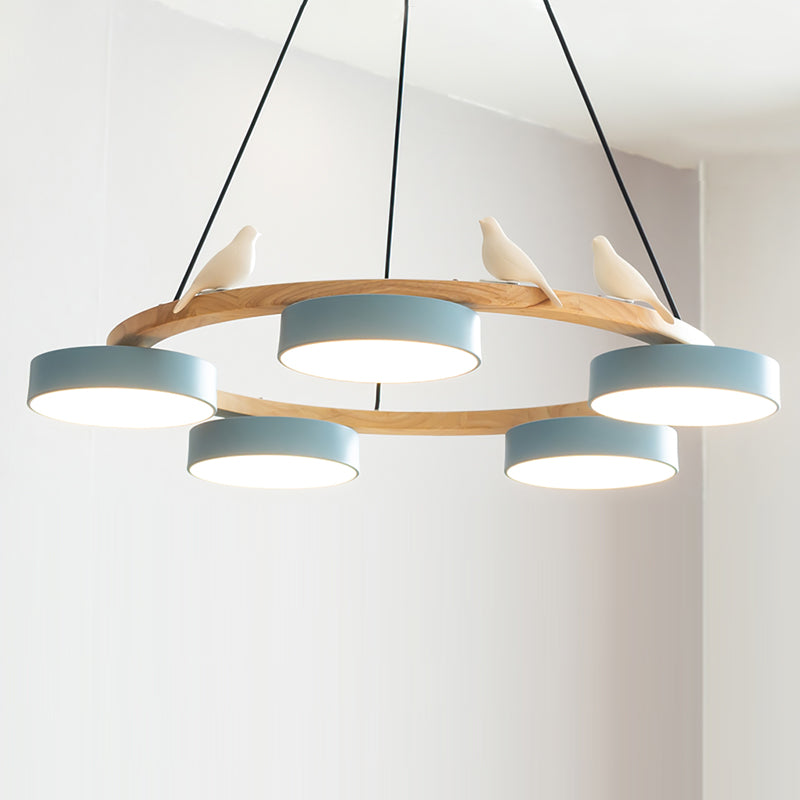 Lustre moderne rond élégant en or SiennaBird pour salle à manger