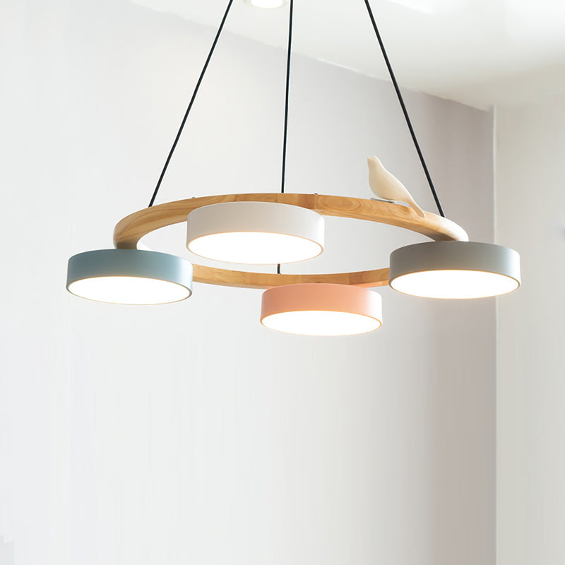 Lustre moderne rond élégant en or SiennaBird pour salle à manger