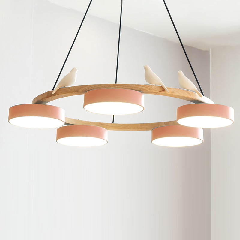 Lustre moderne rond élégant en or SiennaBird pour salle à manger