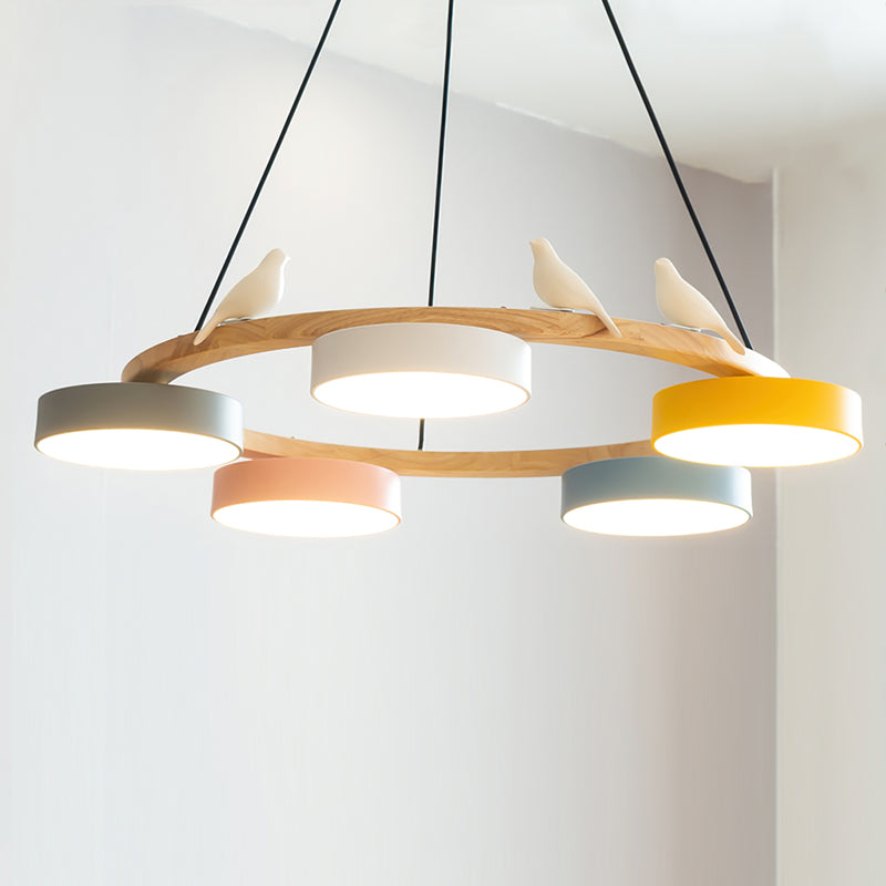 Lustre moderne rond élégant en or SiennaBird pour salle à manger