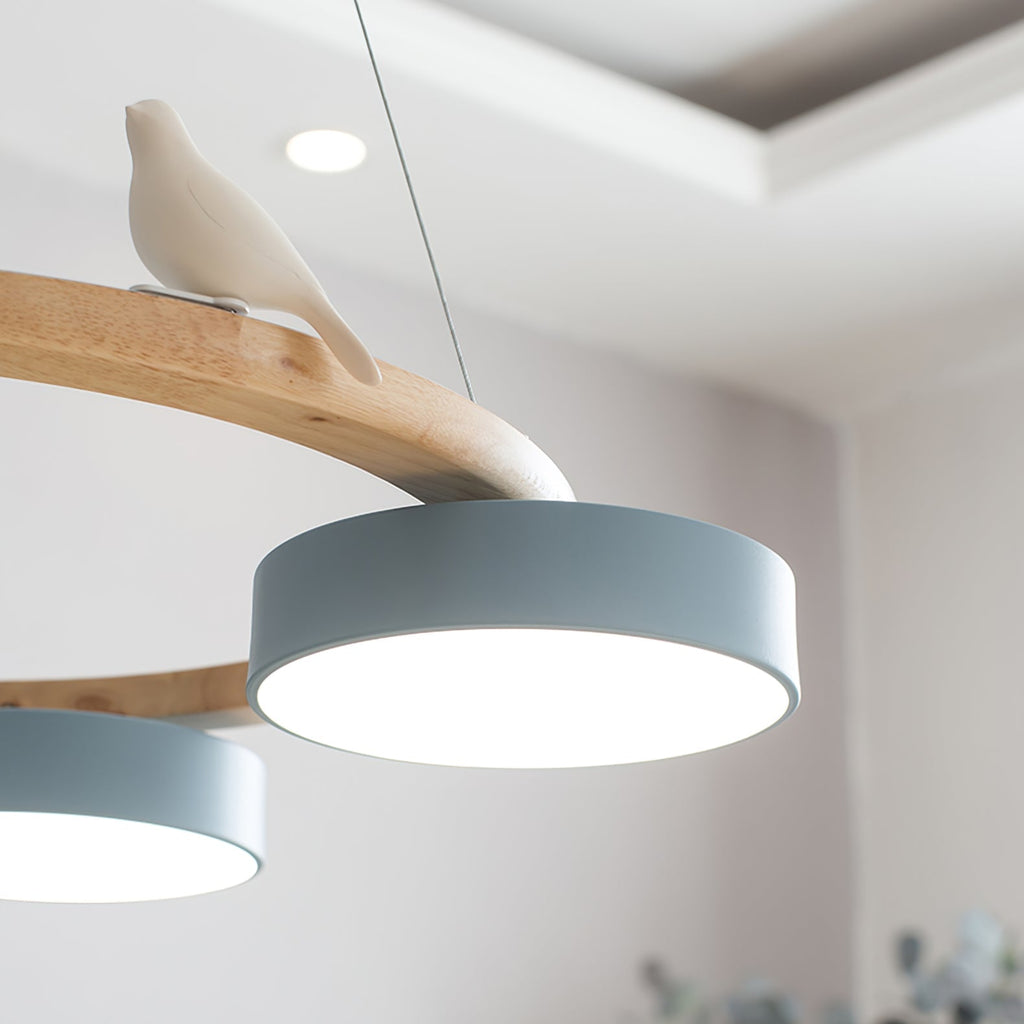 Lustre moderne rond élégant en or SiennaBird pour salle à manger