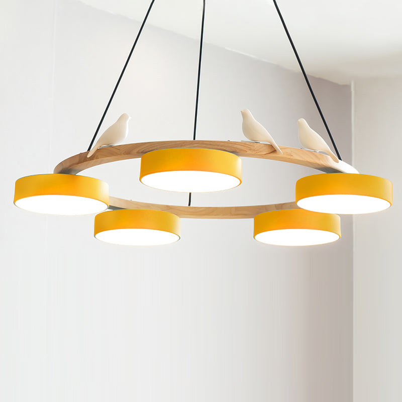 Lustre moderne rond élégant en or SiennaBird pour salle à manger