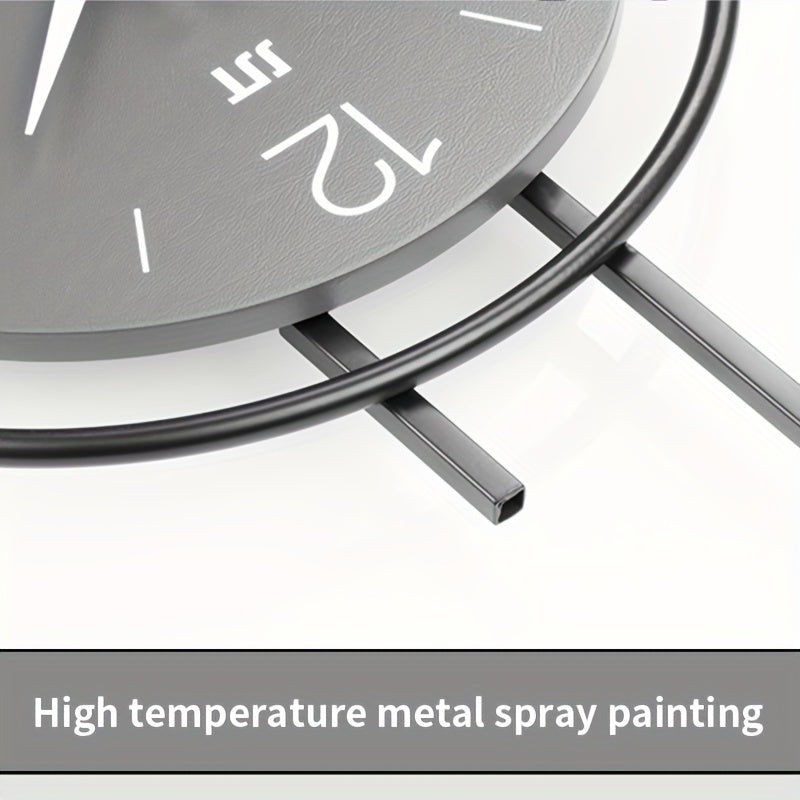 Horloge murale silencieuse nordique avec grands chiffres et cadre en fer durable