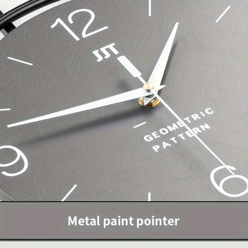 Horloge murale silencieuse nordique avec grands chiffres et cadre en fer durable