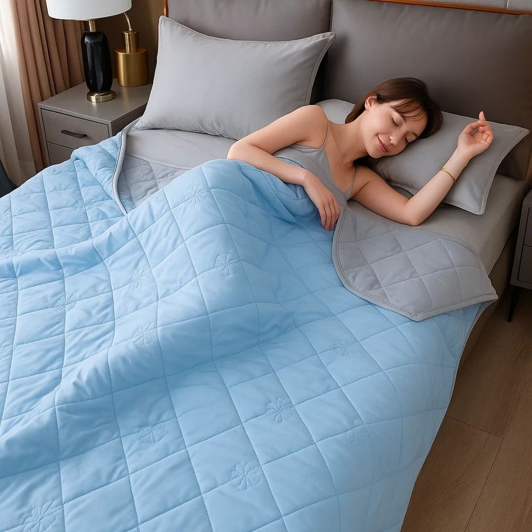 Coperta Rinfrescante Istantanea SilkCool per Pelle Sensibile, Ipoallergenica e Confortevole