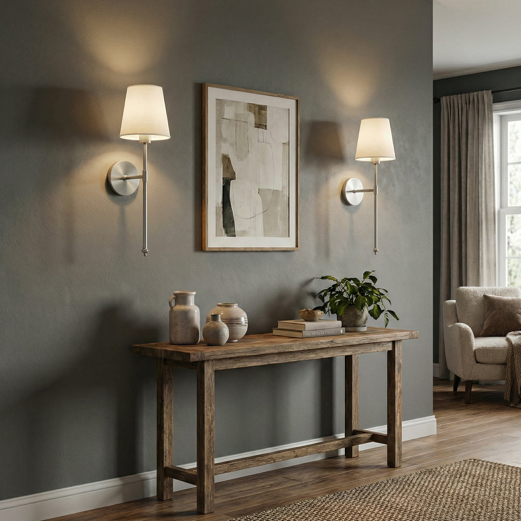 Stoffvegglampe i amerikansk stil | Ormexis