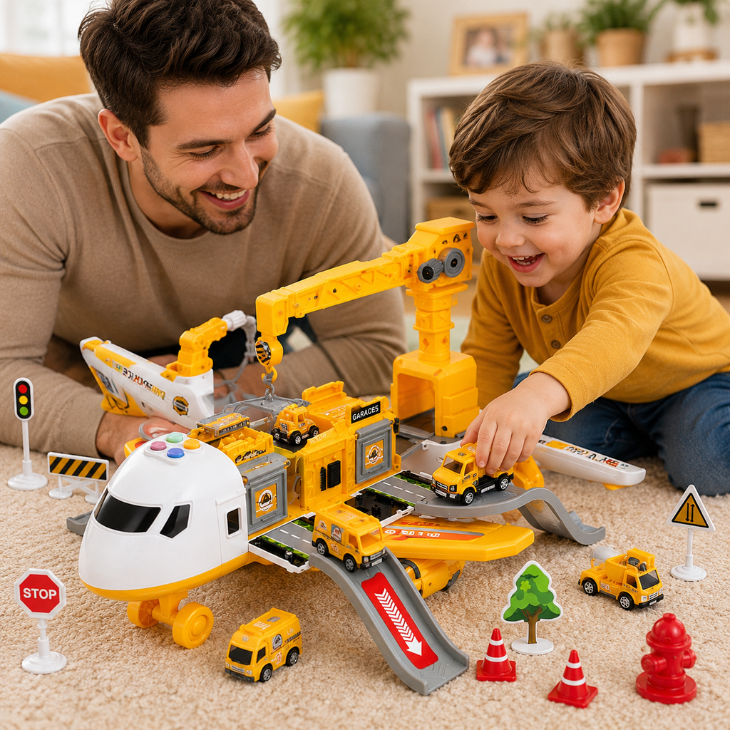 SkyMission Kreatives Flugspielset mit mehreren Fahrzeugen