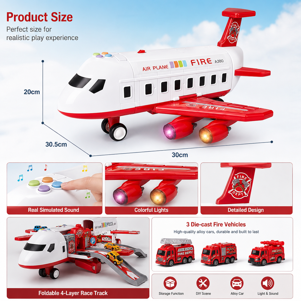 SkyMission Kreatives Flugspielset mit mehreren Fahrzeugen