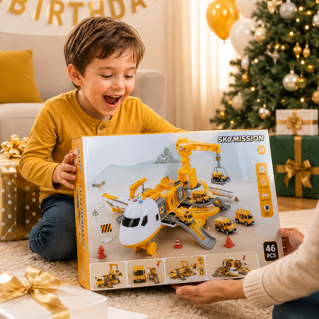 SkyMission Kreatives Flugspielset mit mehreren Fahrzeugen